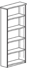 Wave Bookcase 800Wx300Dx925H with 1 Adj. Shelf